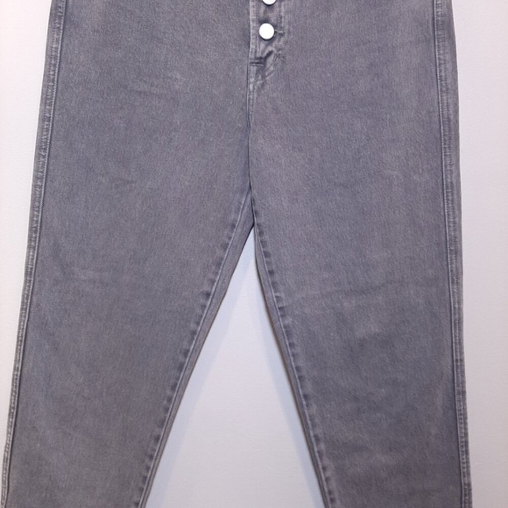 J Brand Heather Button Fly Jeans High Rise Mom Straight Cropped Haven Size 27 - Picture 8 of 15